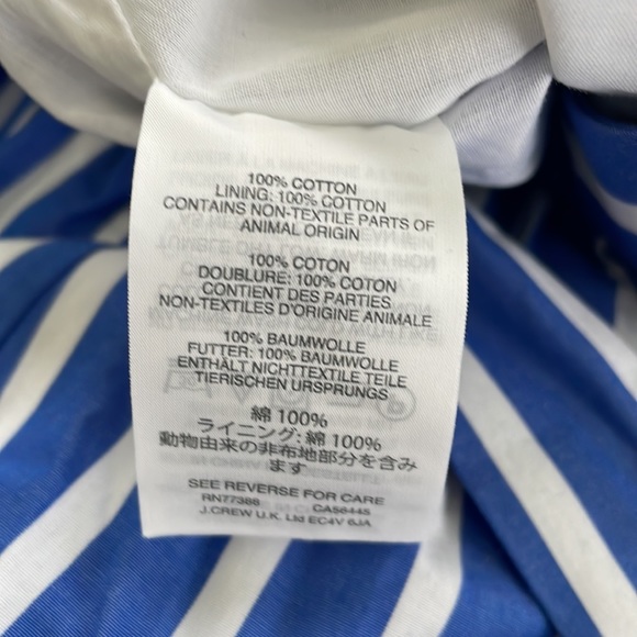 J. Crew Button-Front Striped Belted Skirt in Blue Nautical - Picture 12 of 12